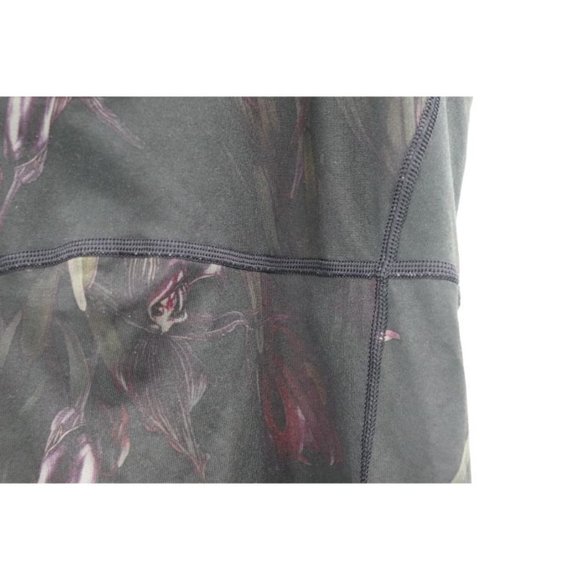 Lululemon Women's S/M Scoop‎ Neck Tank Racerback Midnight Iris Black Dark Floral - Picture 4 of 14